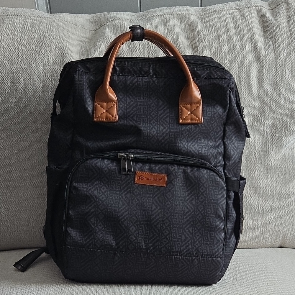 BLACK And BROWN Diaper Bag